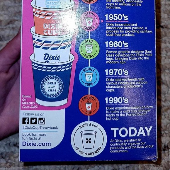 "Throwback Pack Dixie Disposable All-Purpose Paper Cups", Print, 3 oz, 200 Count - Picture 5 of 16